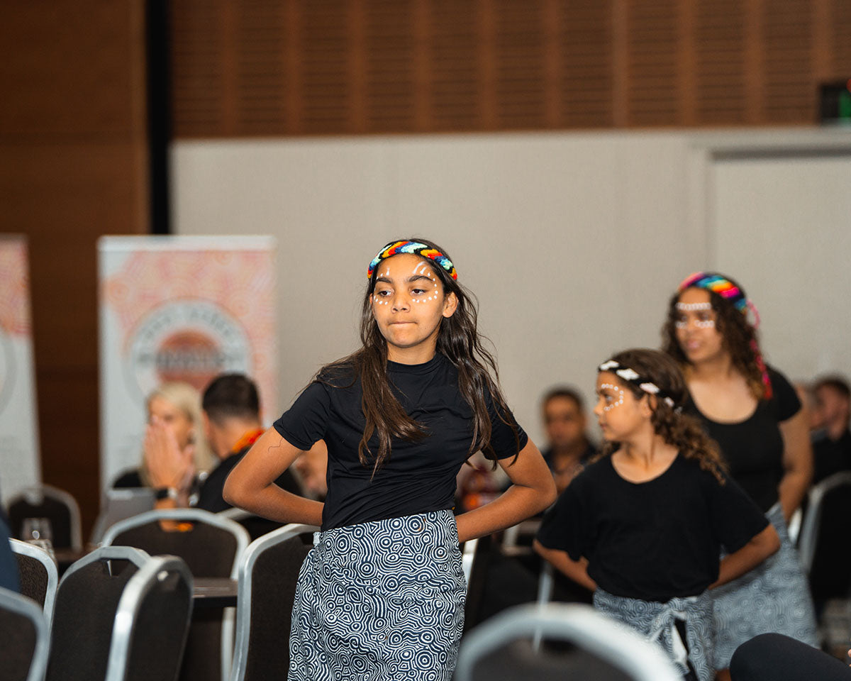 Bilya Booladarlung Dance Group performing at the AEMEE 2024 Annual Conference Day 1, Fremantle Western Australia