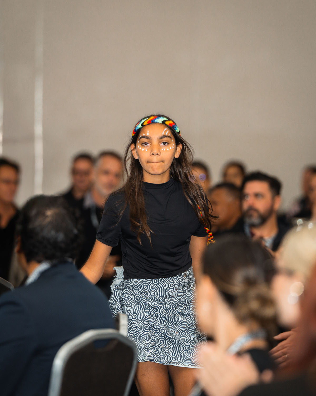 Bilya Booladarlung Dance Group performer at the AEMEE 2024 Annual Conference Day 1, Fremantle Western Australia