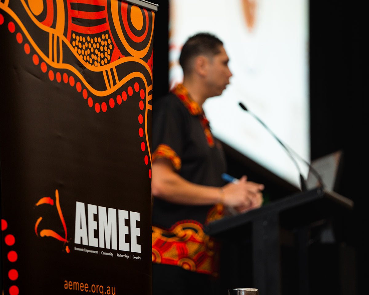 Jyi Lawton, CEO of AEMEE, presenting at the AEMEE 2024 Annual Conference Day 1, Fremantle Western Australia