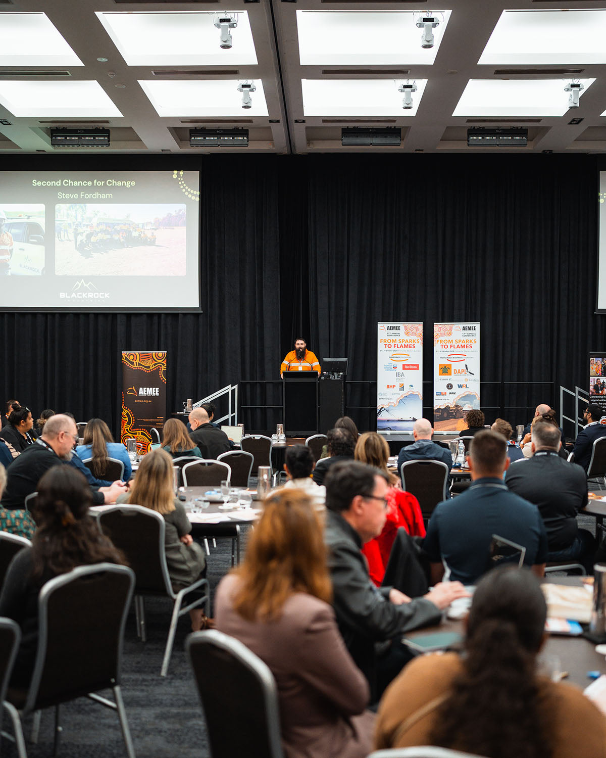 Steve Fordham from Blackrock Industries presenting “Second Chance for Change” during Session 2: Tracking the Journey.