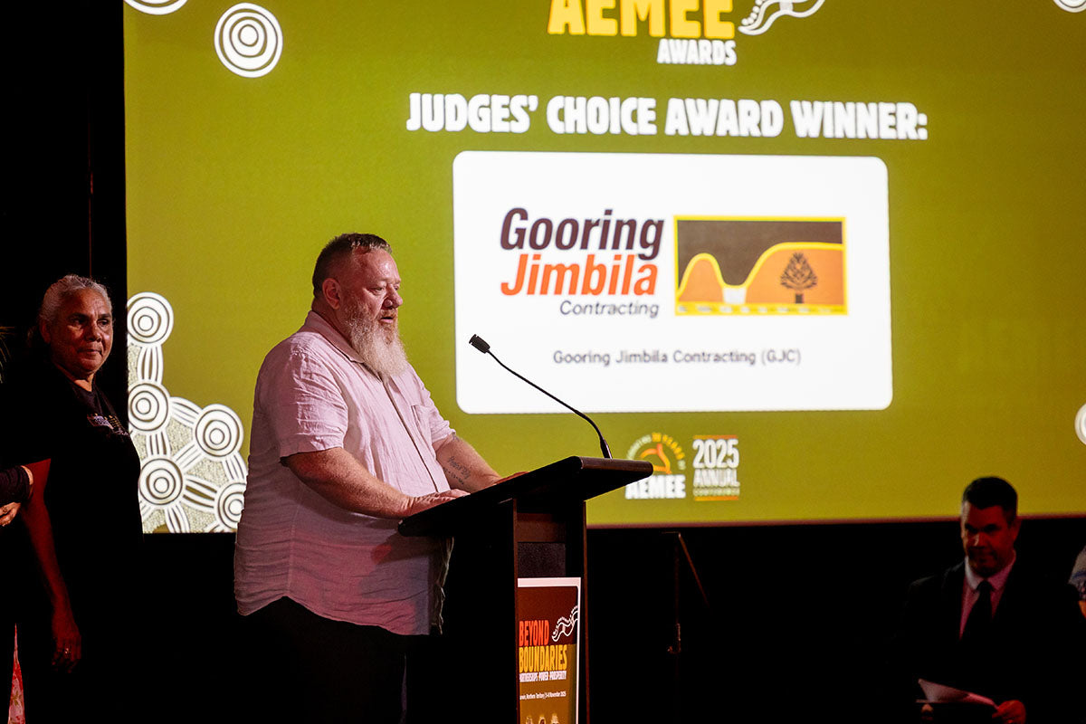 Gooring Jimbila Contracting announced as the 2025 Judges' Choice Award winner at the National AEMEE Awards.