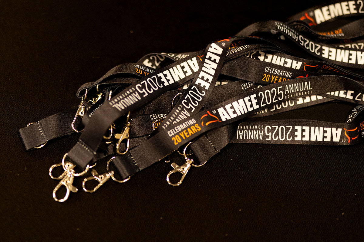 AEMEE 2025 Annual Conference lanyards celebrating 20 years, Darwin