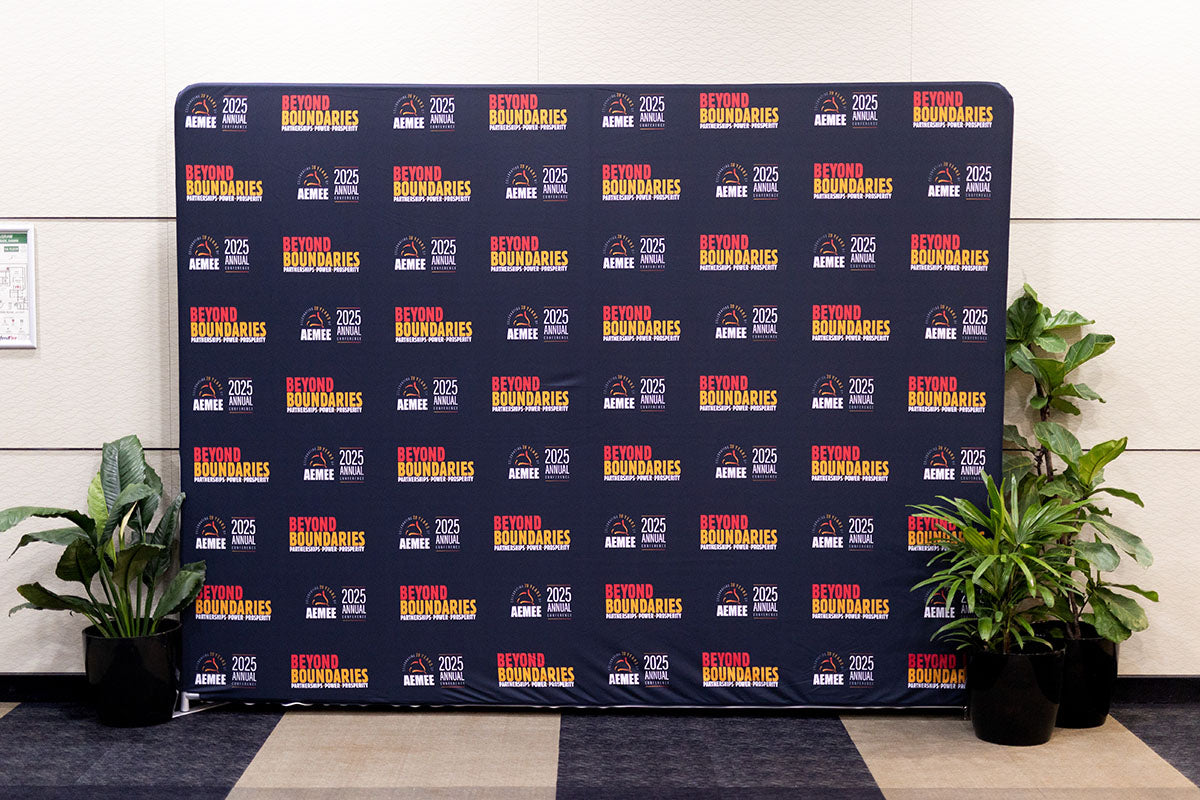 AEMEE 2025 Annual Conference Beyond Boundaries event backdrop setup, Darwin