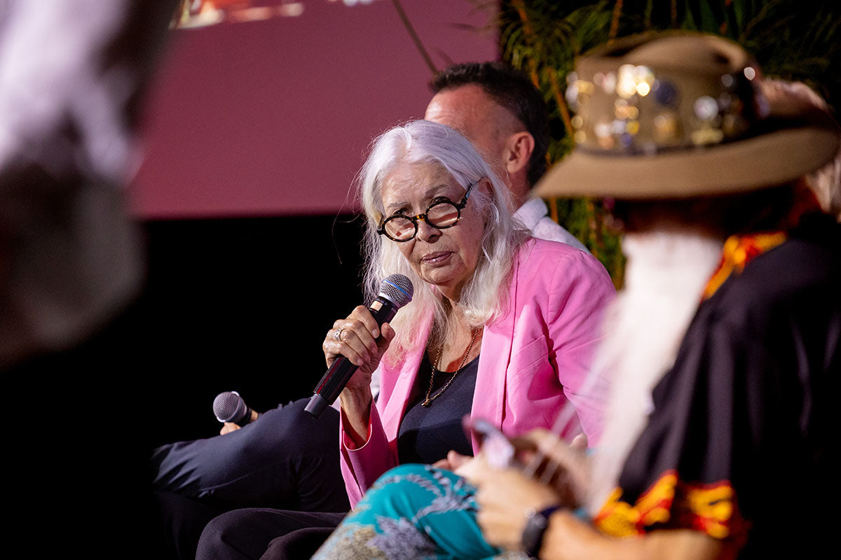 Professor Marcia Langton AO in discussion at the AEMEE 2025 Annual Conference Day 1, Darwin