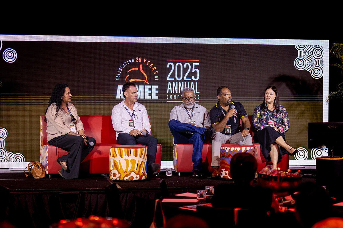 AEMEE 2025 Annual Conference panel discussing Indigenous business opportunities in the resources sector.