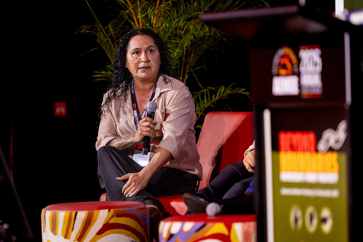 Panellist speaking at the AEMEE 2025 Annual Conference Day 1 — Beyond Boundaries session, Darwin