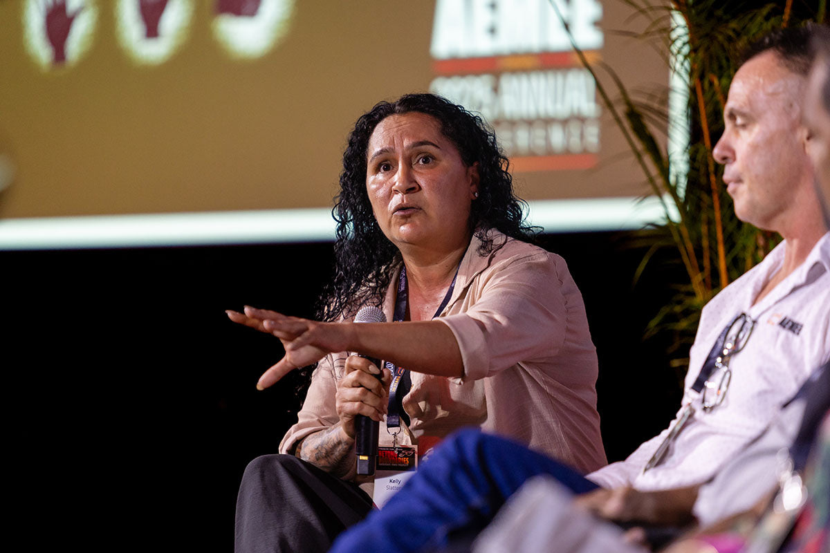 Panellist speaking at the AEMEE 2025 Annual Conference Day 1, Darwin