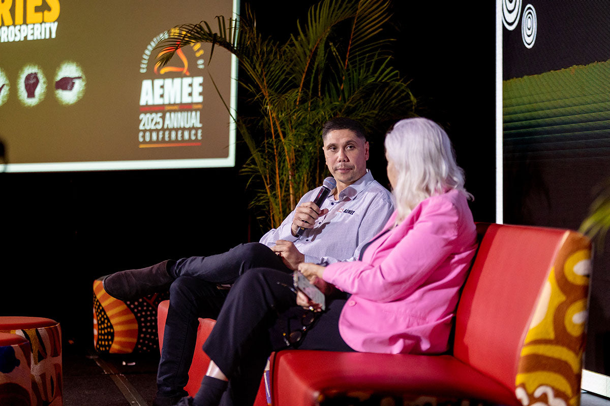AEMEE 2025 Annual Conference interview session on Indigenous business and resources sector leadership.