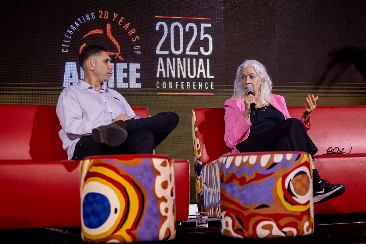 AEMEE 2025 Annual Conference interview session discussing Indigenous business and resources sector leadership.