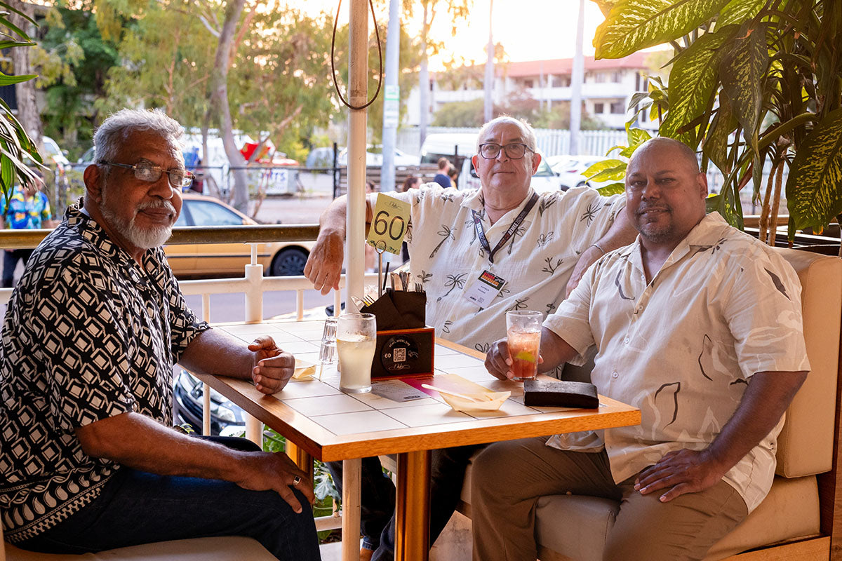 Delegates relaxing at the AEMEE 2025 Annual Conference networking night in Darwin