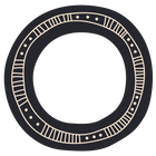 A circular First Nations design motif featuring intricate traditional linework and dot patterns, serving as a support artwork element for the national AEMEE brand rollout.