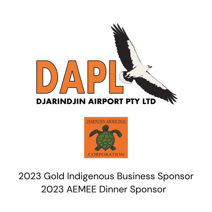 Djarindjin Airport Pty Ltd logo — AEMEE 2023 Gold Indigenous Business Sponsor and Dinner Sponsor